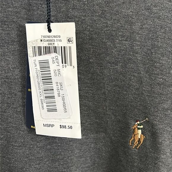 Polo Ralph Lauren Men’s Gray Mock Neck Long Sleeve Shirt – XL – NWT - Picture 3 of 6